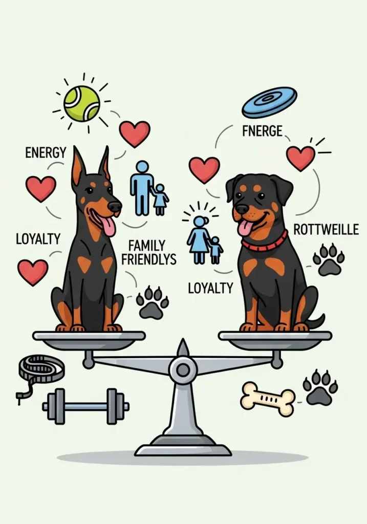 Doberman vs Rottweiler for Family Which One’s the Better Fit