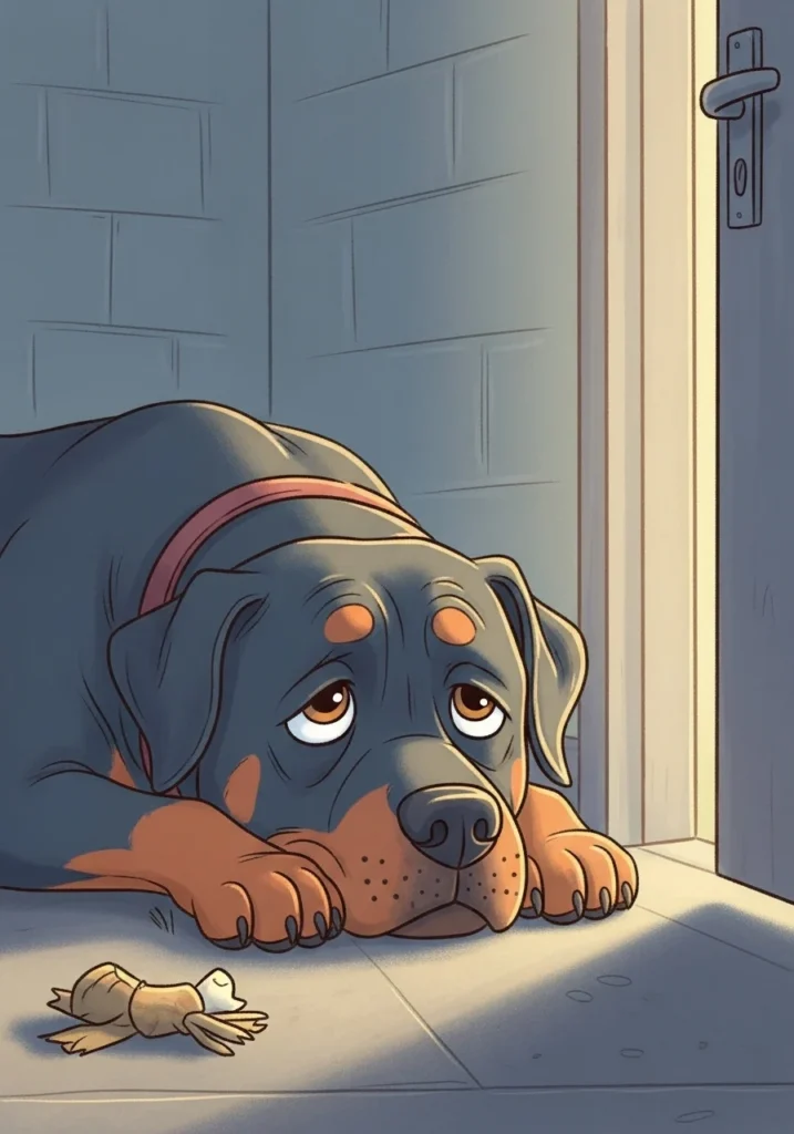 Rottweiler Found the One Person Who Stayed