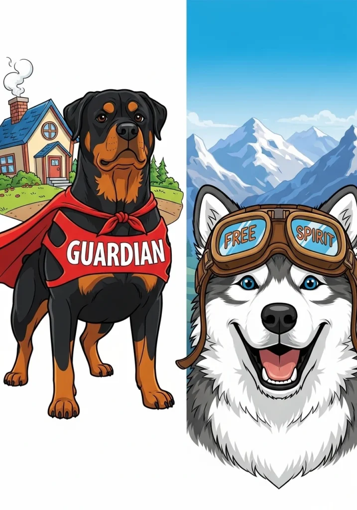 Rottweiler vs Alaskan Malamute