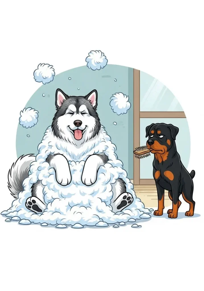 Rottweiler vs Alaskan Malamute