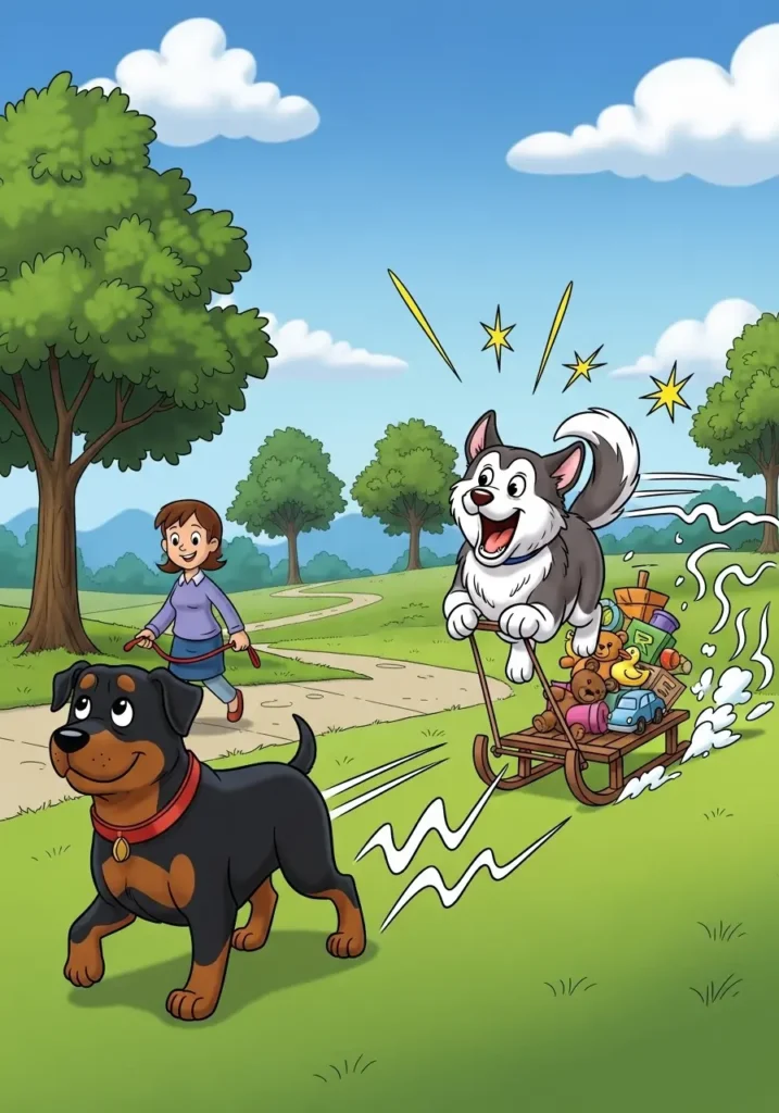 Rottweiler vs Alaskan Malamute