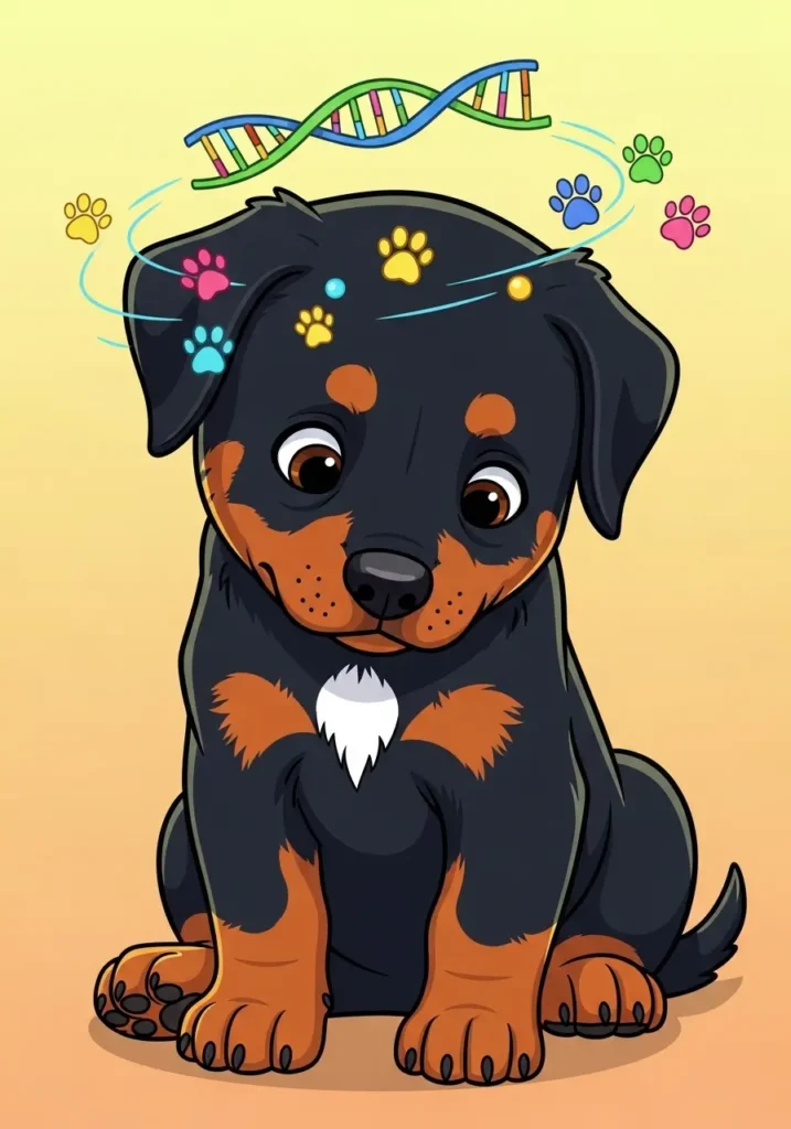 Rottweiler with White Chest