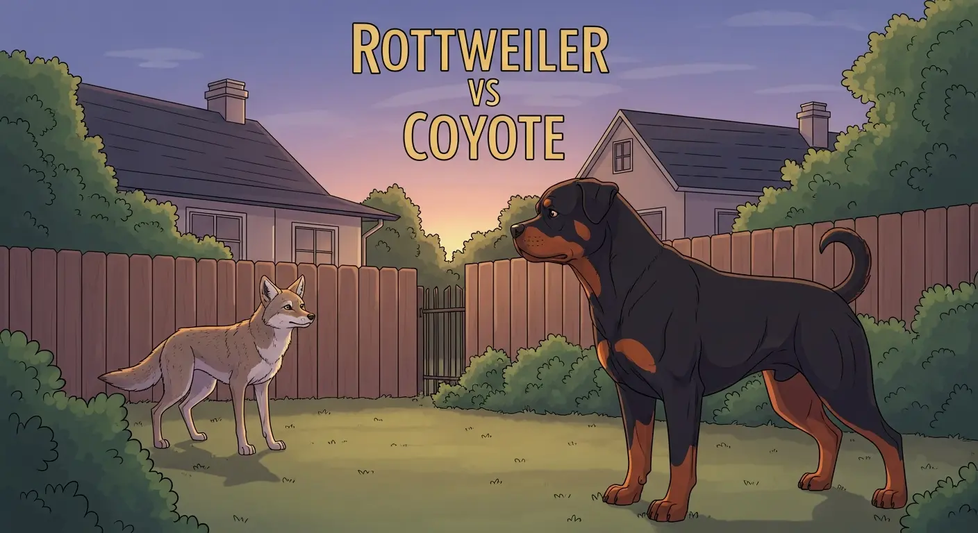 Rottweiler vs Coyote