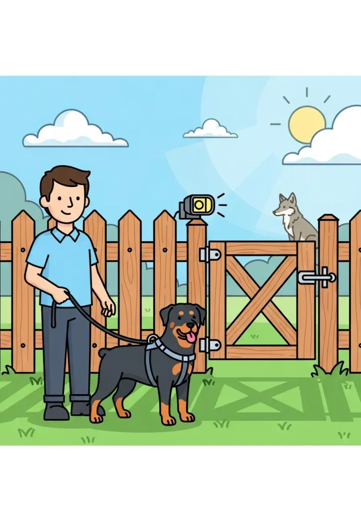 Rottweiler vs Coyote