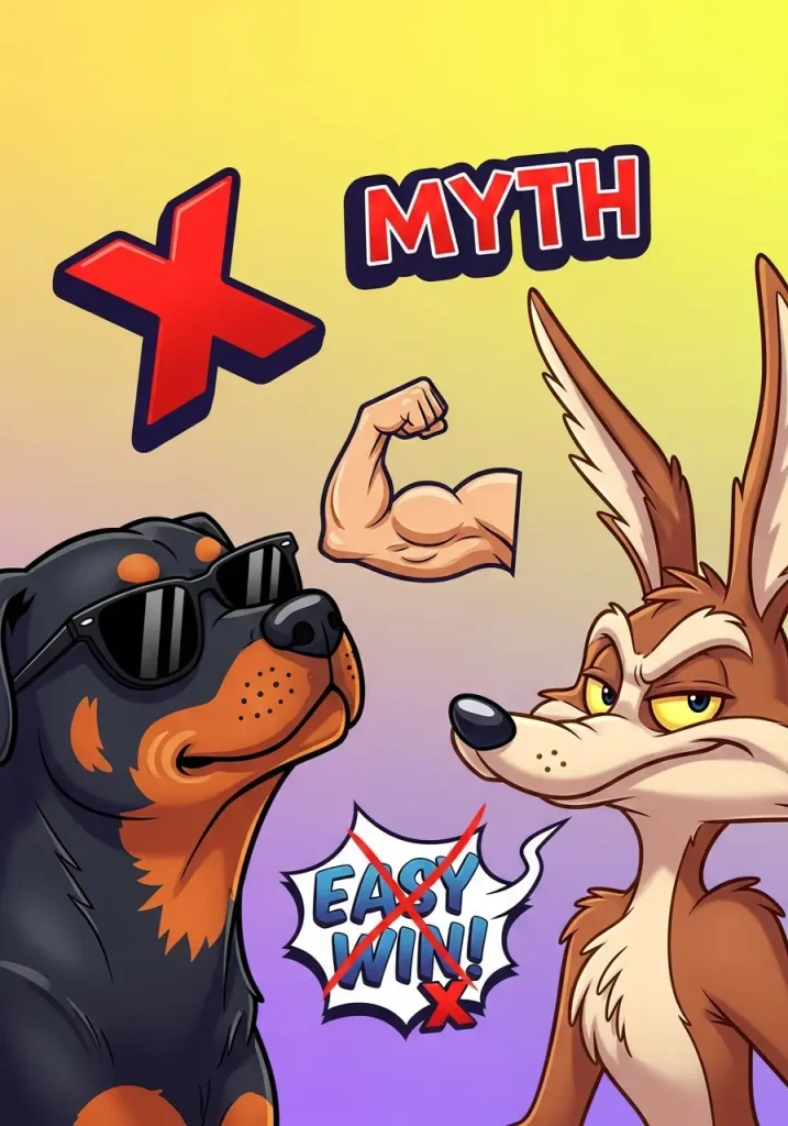 Rottweiler vs Coyote